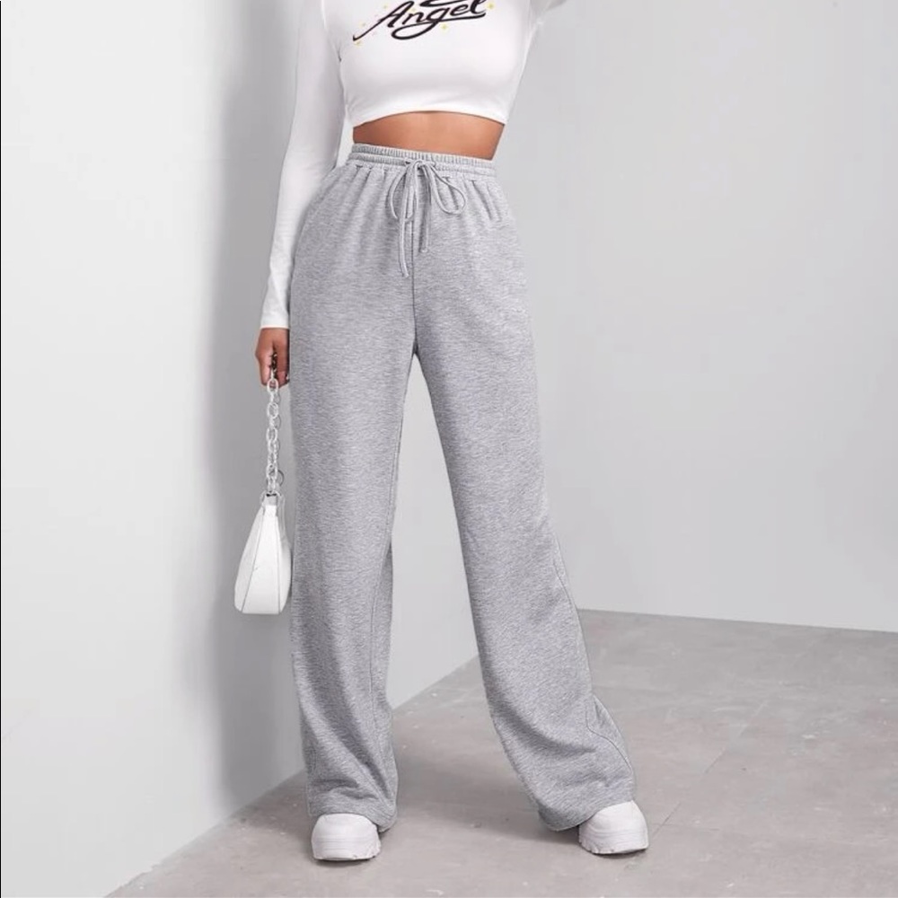 XS Drawstring Sweatpants Light Grey